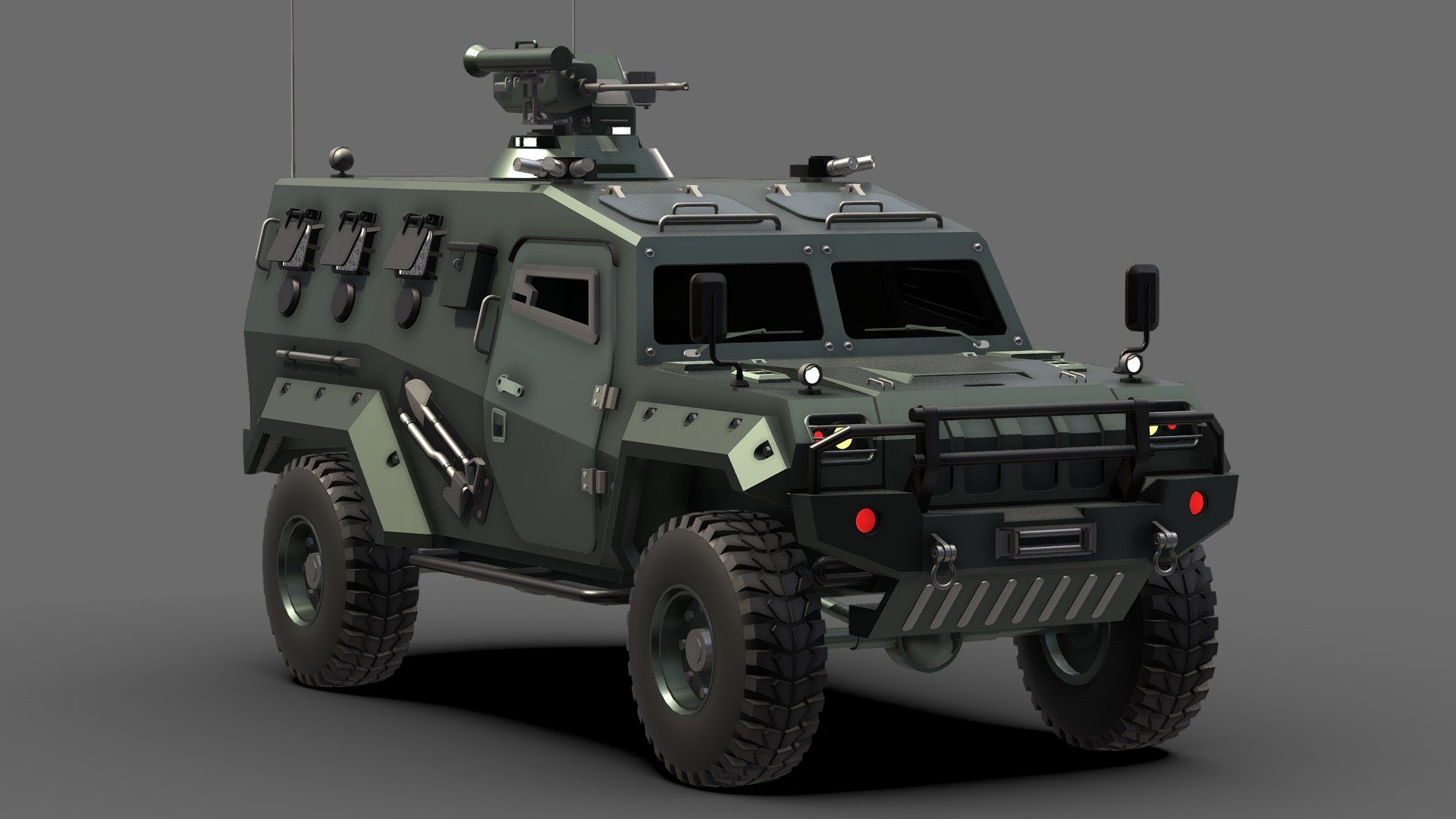 The Pindad Komodo or Pindad Dragon for export markets is a 4x4 light armored car developed and produced by Pindad. The vehicle was developed after Indonesian president Susilo Bambang Yudhoyono made a visit to Pindad's main office and asked them to create an indigenous tactical vehicle in order to serve the needs of the Indonesian police and military as an alternative to other 4x4 tactical vehicles such as the Humvee as a personal challenge to the company 3d model