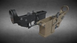 AR-15 / M4 / M16 Lower Receiver rifle, m4a1, system, m4, m16, receiver, parts, lower, ar-15, weapon, modular