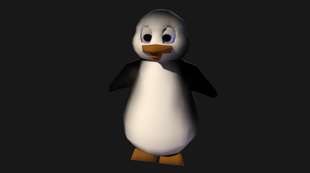 The start of a cartoon style penguin that I may end up using in a games project 3d model