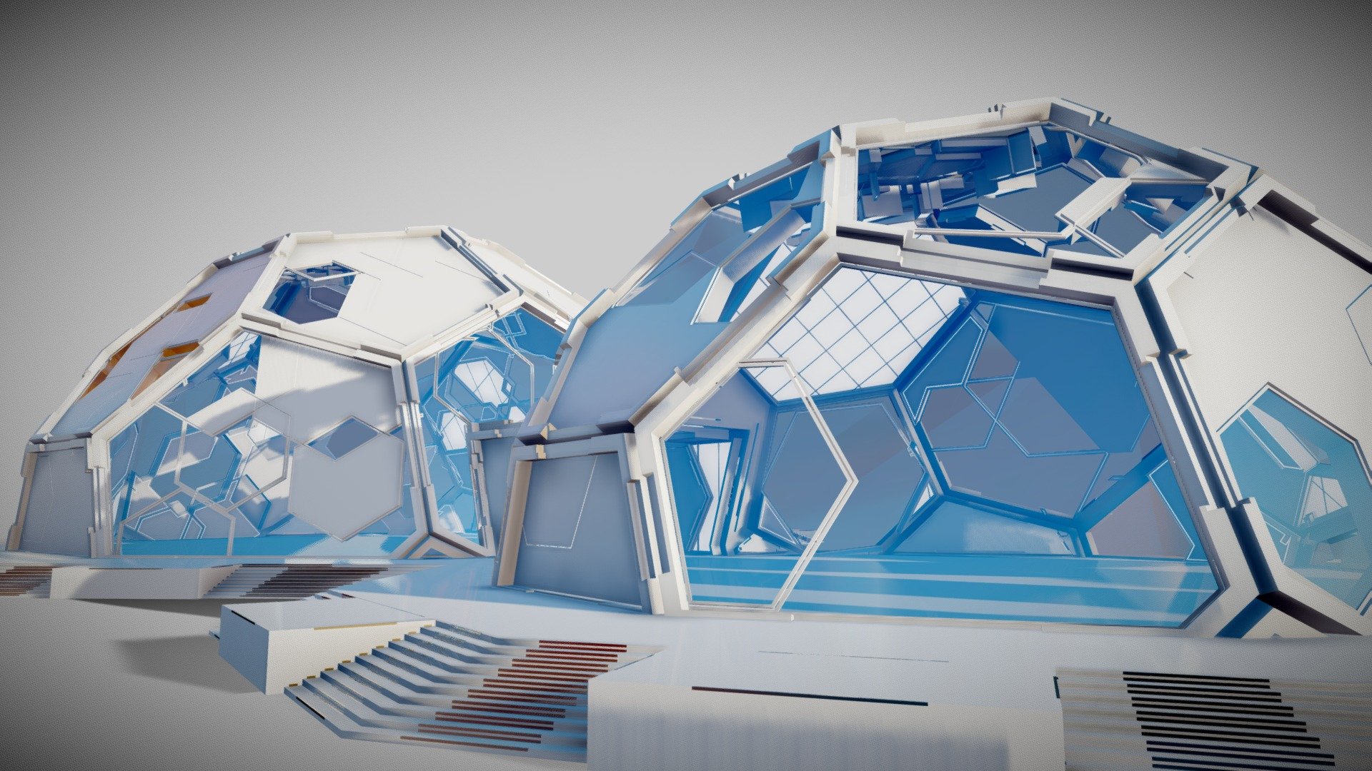 Detailed futuristic interior scene.
Low poly and sutitable for real-time applications 3d model