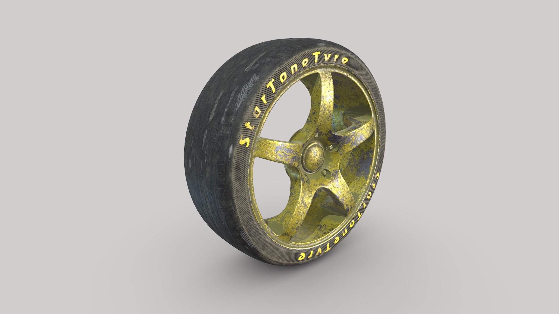 3d model-Disc + Worn tire_Dusty - Disc + Worn tire_Dusty - 3D model by StarTone 3d model