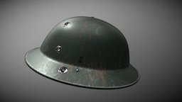 British WW2 Army Helmet ww2, historical, equipment, helmet