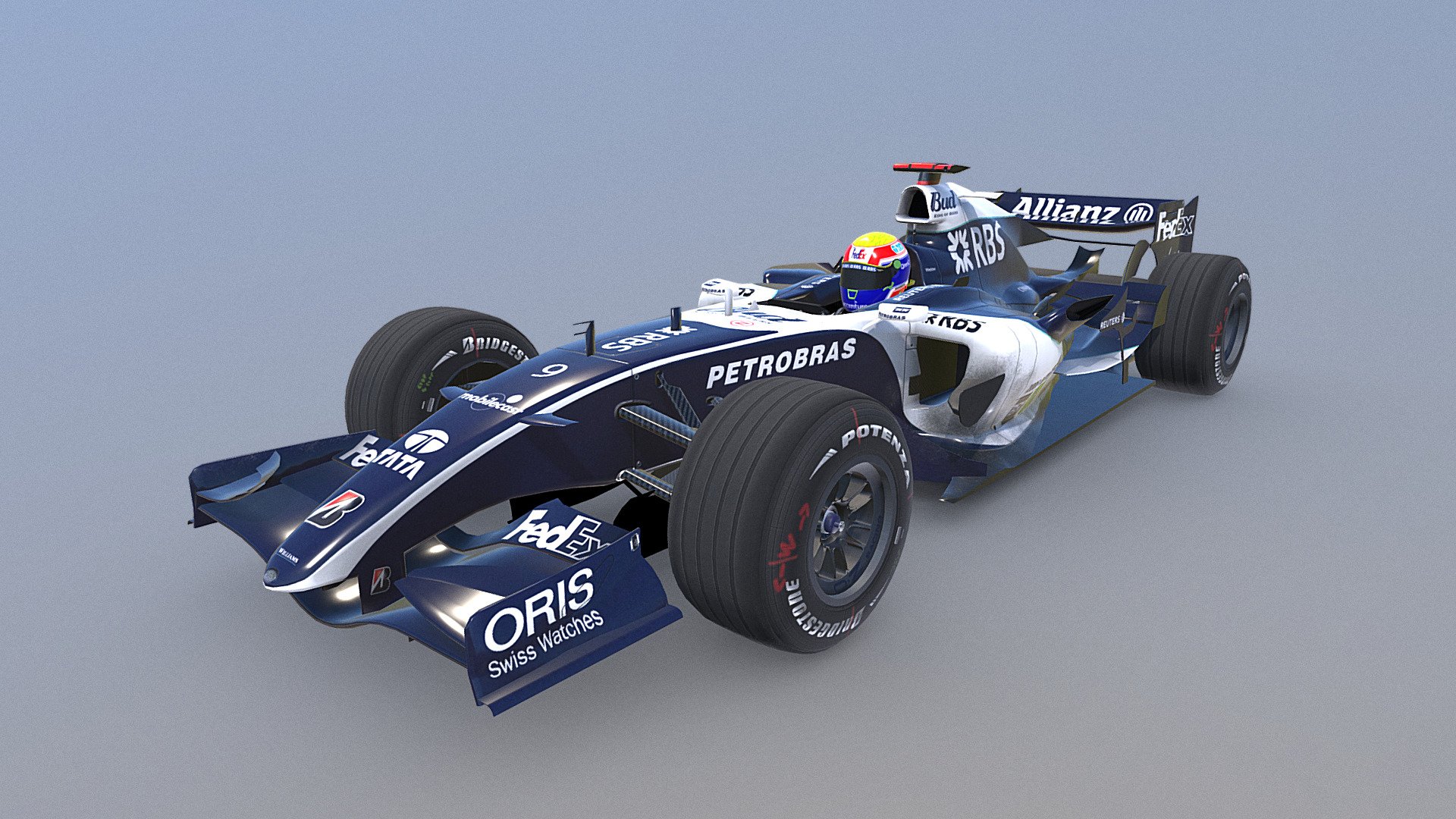 Williams F1 car from 2006 as included in the F1 2006 mod by CTDP 3d model