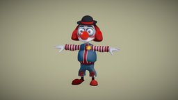 Clown character clown, circus, fbx, clowns, typology, circus-personage, character, cartoon, photoshop, 3dsmax, funny