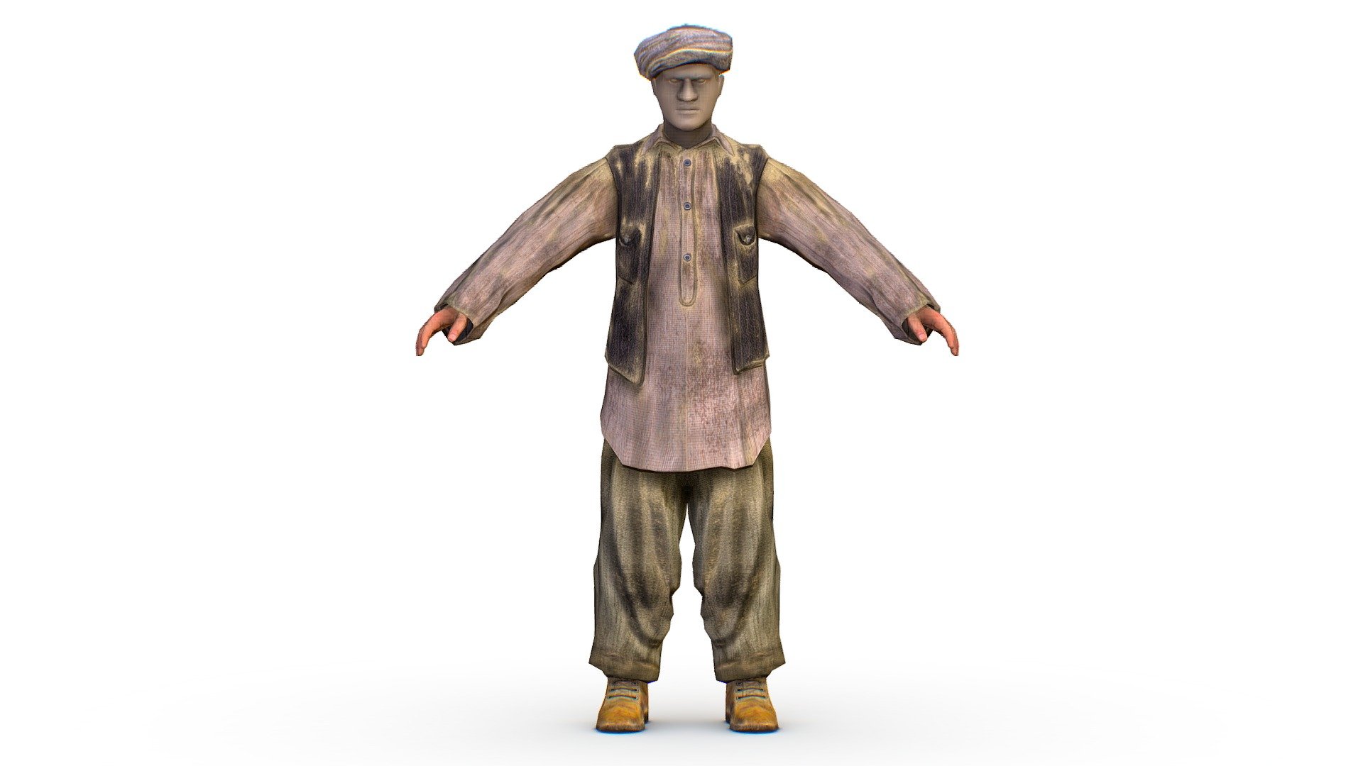 LowPoly Man Old Afghan Soldier - LowPoly Man Old Afghan Soldier - Buy Royalty Free 3D model by Oleg Shuldiakov (@olegshuldiakov) 3d model