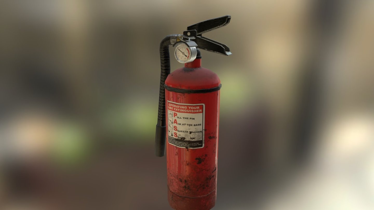 Regular contemporary fire extinguisher 3d model