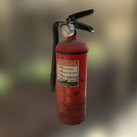Fire Extinguisher prop, fire-extinguisher, substance3d, substancepainter, game