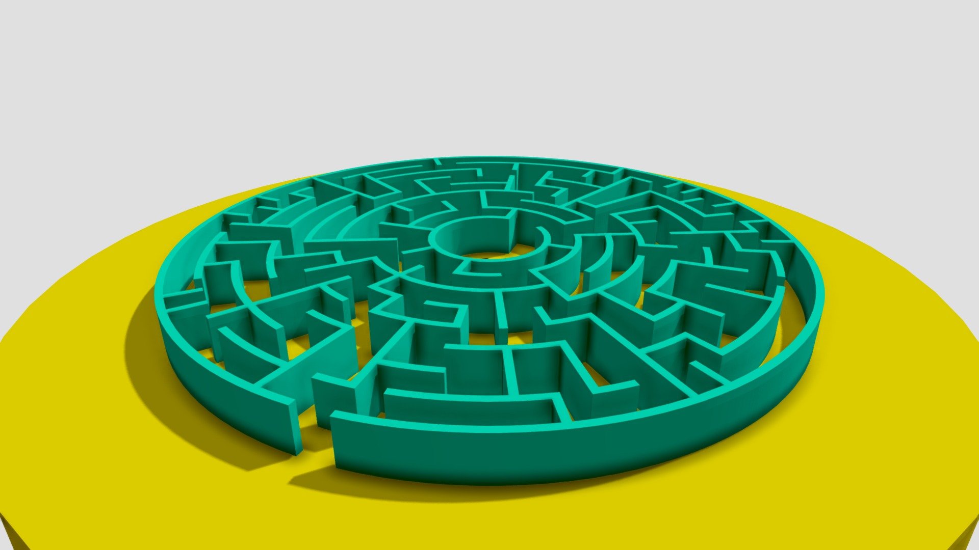 A circular maze with treasure at the center!

Just some quick linework and extrusions done in Rhino.

&ldquo;Medieval Fantasy - Chest