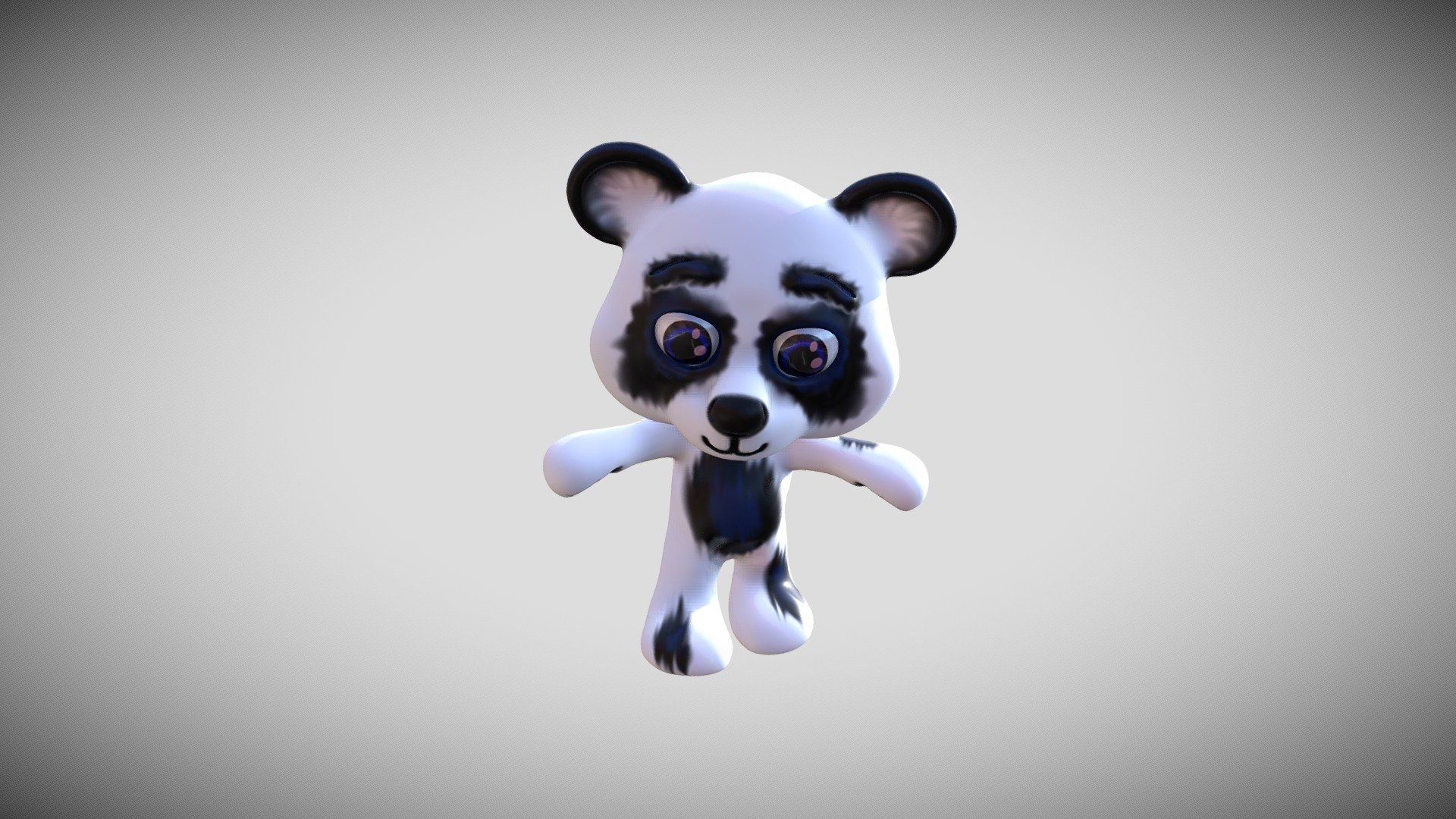 Cartoon Cute Panda - Rigged - Animated - Cute Animal Characters Collection - Panda - Cartoon Cute - Animated - Rigged - Download Free 3D model by MR7 (@Matt.Reardon) 3d model