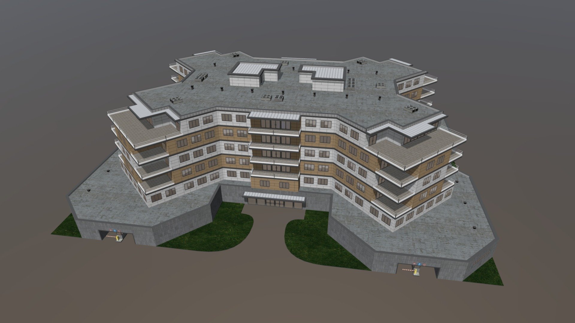 Residential Complex for Cities Skylines 3d model