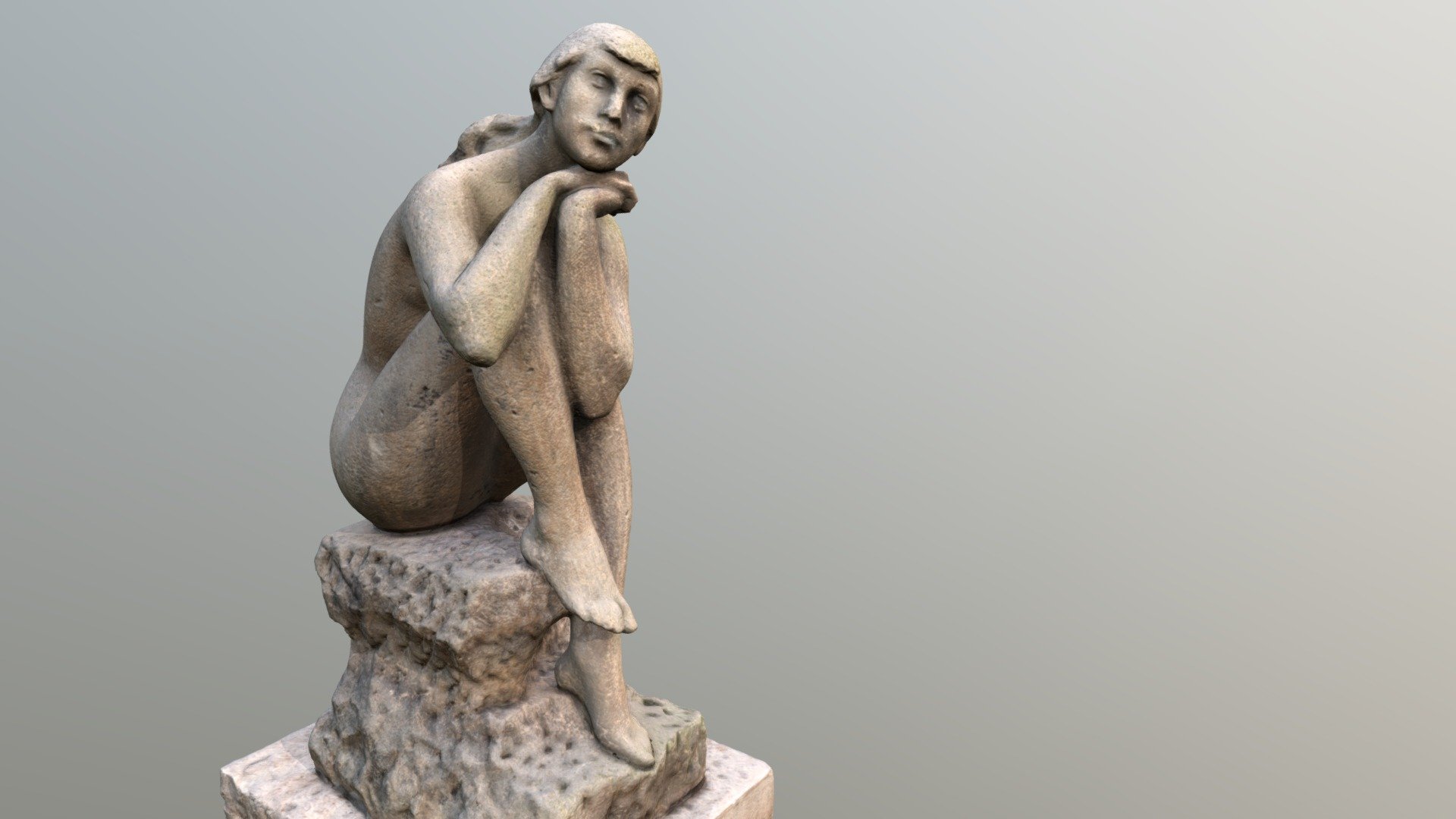 Sitting Nude – Jan Hána, Prague - 3D model by Andrej Boleslavský (@AndrejBoleslavsky) 3d model