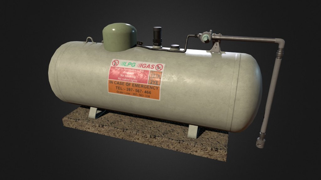 Available on CGTrader - LPG Gas Tank - 3D model by Greavsie93 3d model