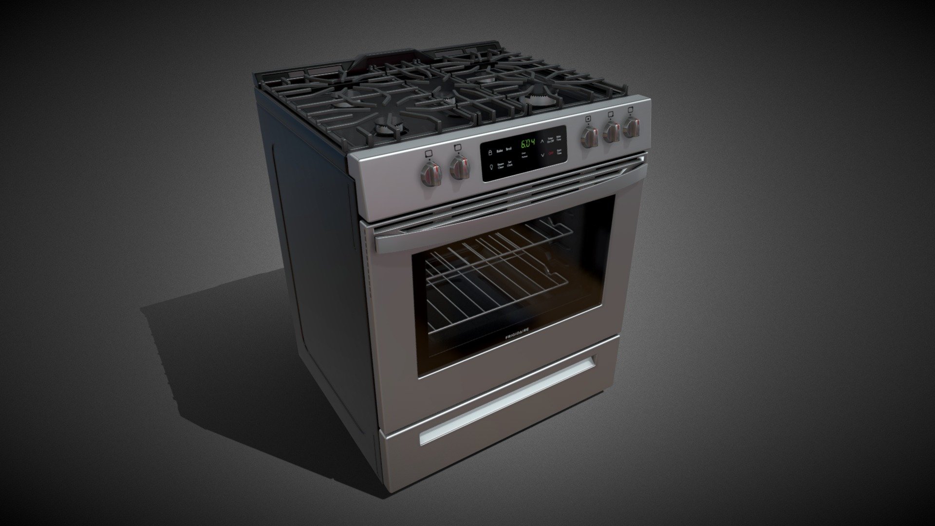 Frigidaire 30-In 5 Burners Self-Cleaning Freestanding Gas Range Gameready Asset. Perfect for realtime interior visualisation - Gas Range Oven 2 - Buy Royalty Free 3D model by Sunny (@sunny7610) 3d model