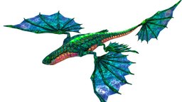 Low Poly model Flying Fantasy Green Dragon spy, green, flying, leather, pet, dragonfly, medieval, lizard, myth, dragons, gargouille, predator, ufo, mutant, skinny, neon, thorn, alien, jaws, ilumination, fairytale, mutation, winged, mind, cerberus, pterodactyl, poisonous, multicolor, researcher, bosscharacter, lizard-character-creature, creature, animal, monster, fantasy, dragon, dinosaur, space, skyfi, "petanimal"
