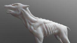 Hell Hound WIP dog, hell, sculptris, creature