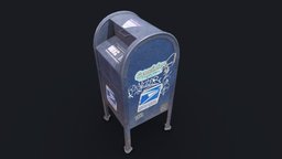Mailbox gameprop, mailbox, substancepainter, substance, pbr, street