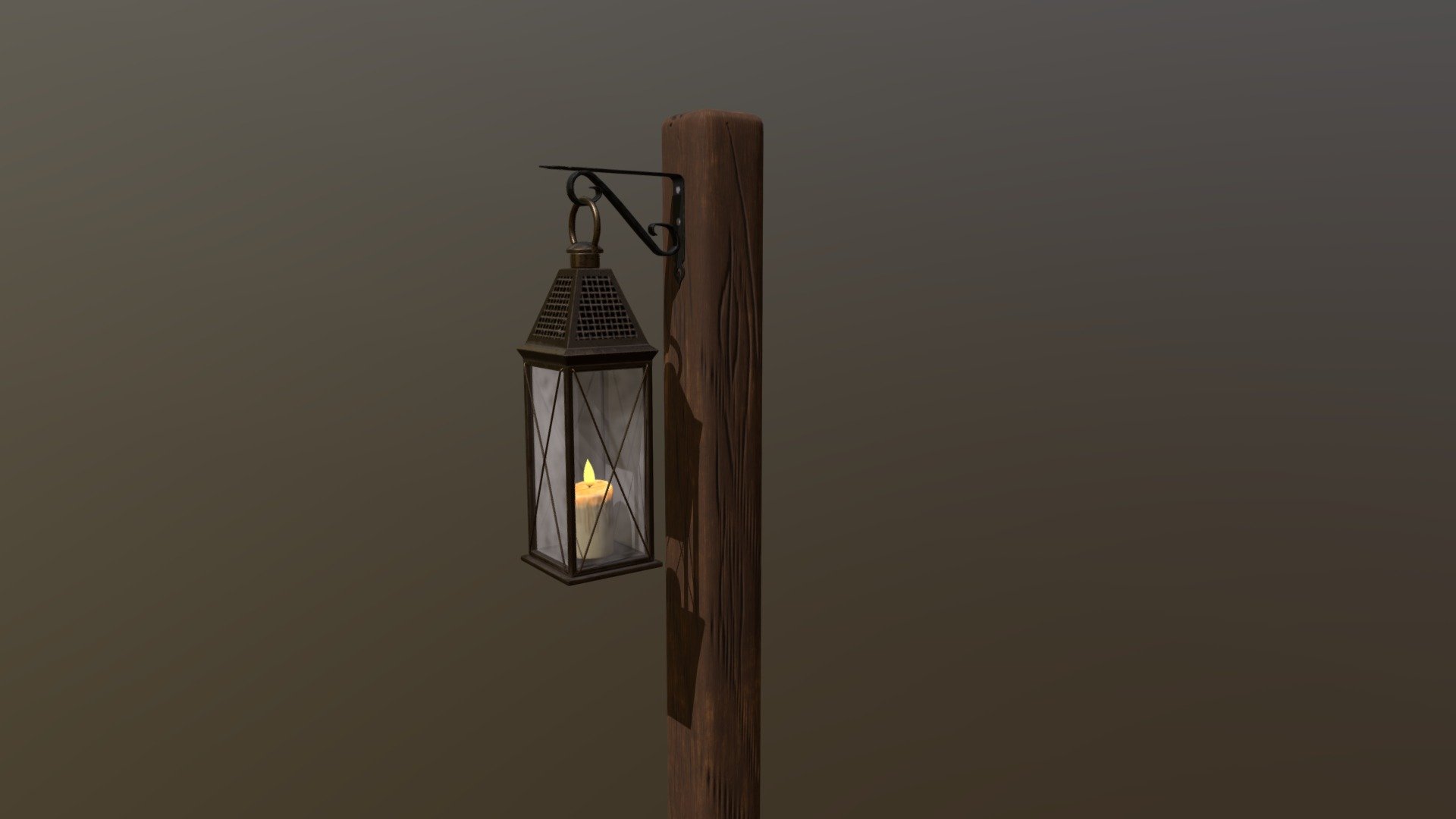 Old lantern. Made in Zbrush , Maya and Substance 3d model