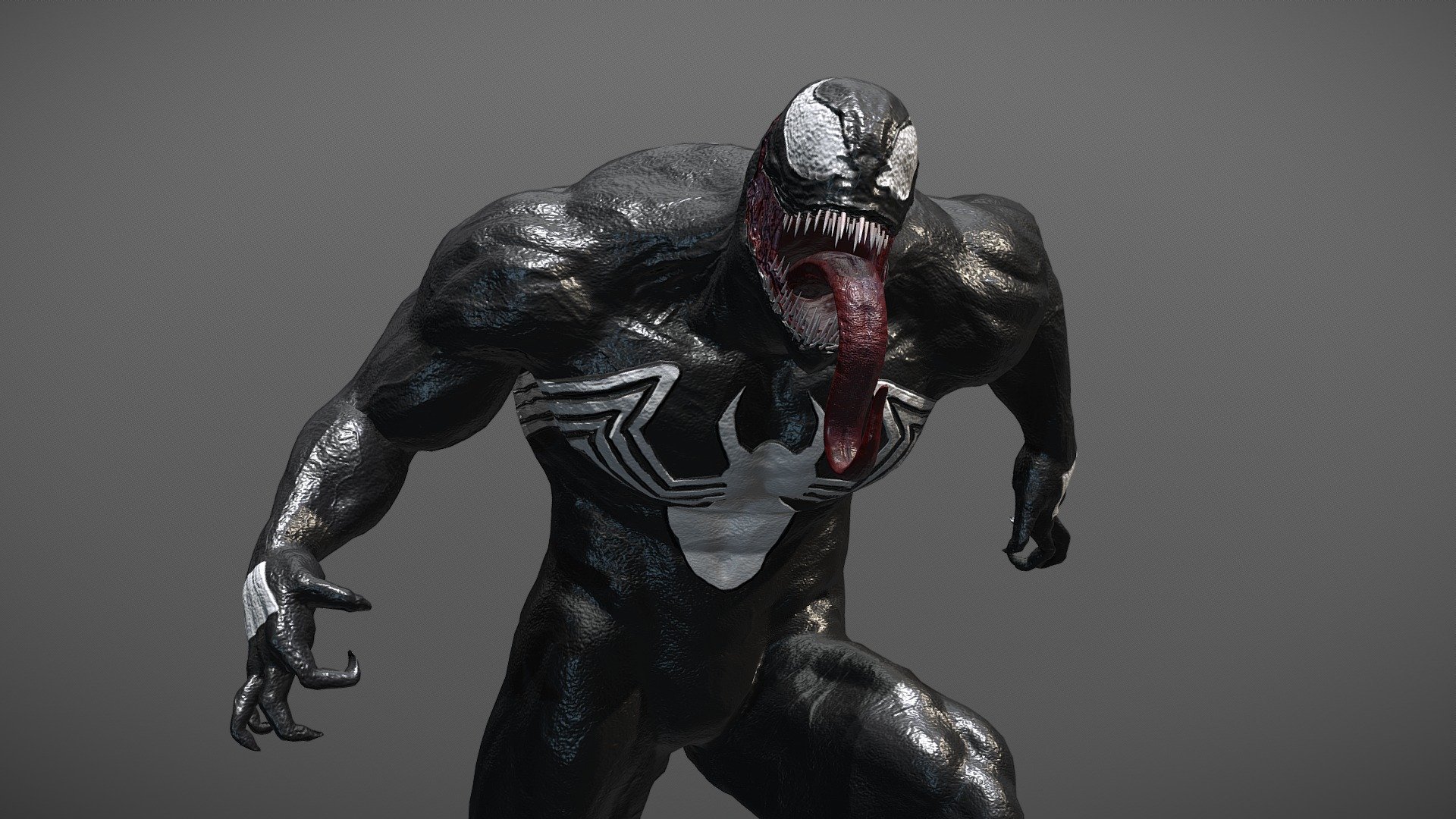 Venom side project I did while learning anatomy. Hope you guys like it :) - Venom - 3D model by KelvOH 3d model