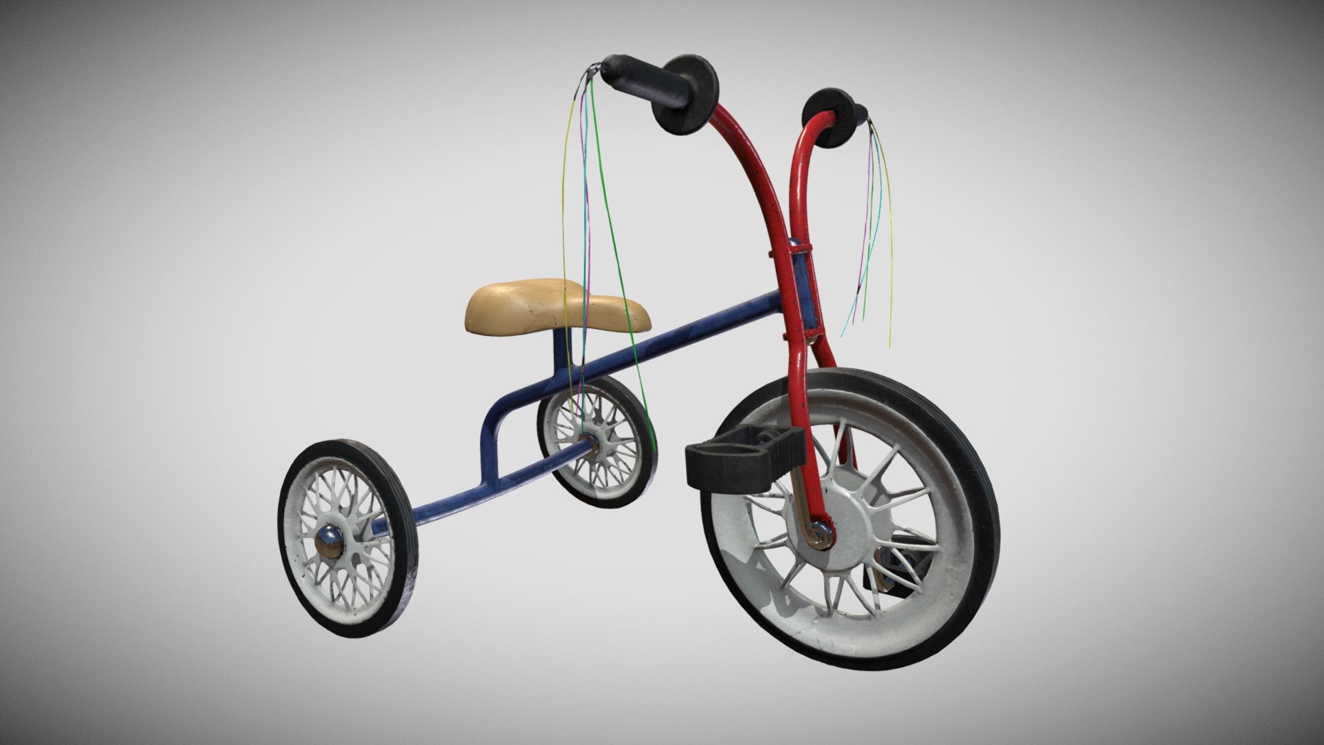Optimized with Only One Material - Tricycle - Buy Royalty Free 3D model by Francesco Coldesina (@topfrank2013) 3d model