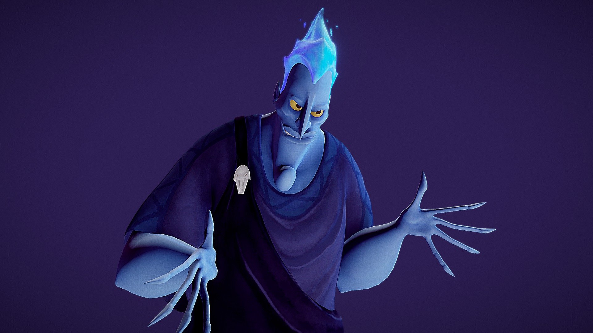 This is Hades. God of the underworld in the Greek mythology, a particular villain from the Disney movie Hercules

Programs: Maya, Zbrush and Substance Painter - Hades God of the underworld/ Dios del inframundo - 3D model by camalvez.99 3d model