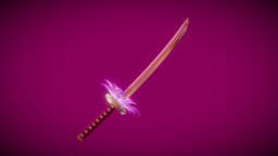 Swordtember 2023 Day 24: Flowers katana, game-art, lotus, weapon, sword, stylized, swordtember, swordtember2023, noai