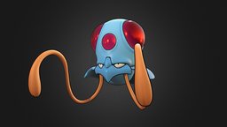 Tentacool Pokemon cute, pokemon, tentacool, creature, stylized