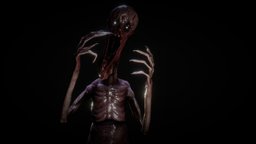 Scary Creature thing, scary, game, gameasset, creature, animation, free, monster, animated, rigged, horror, gameready