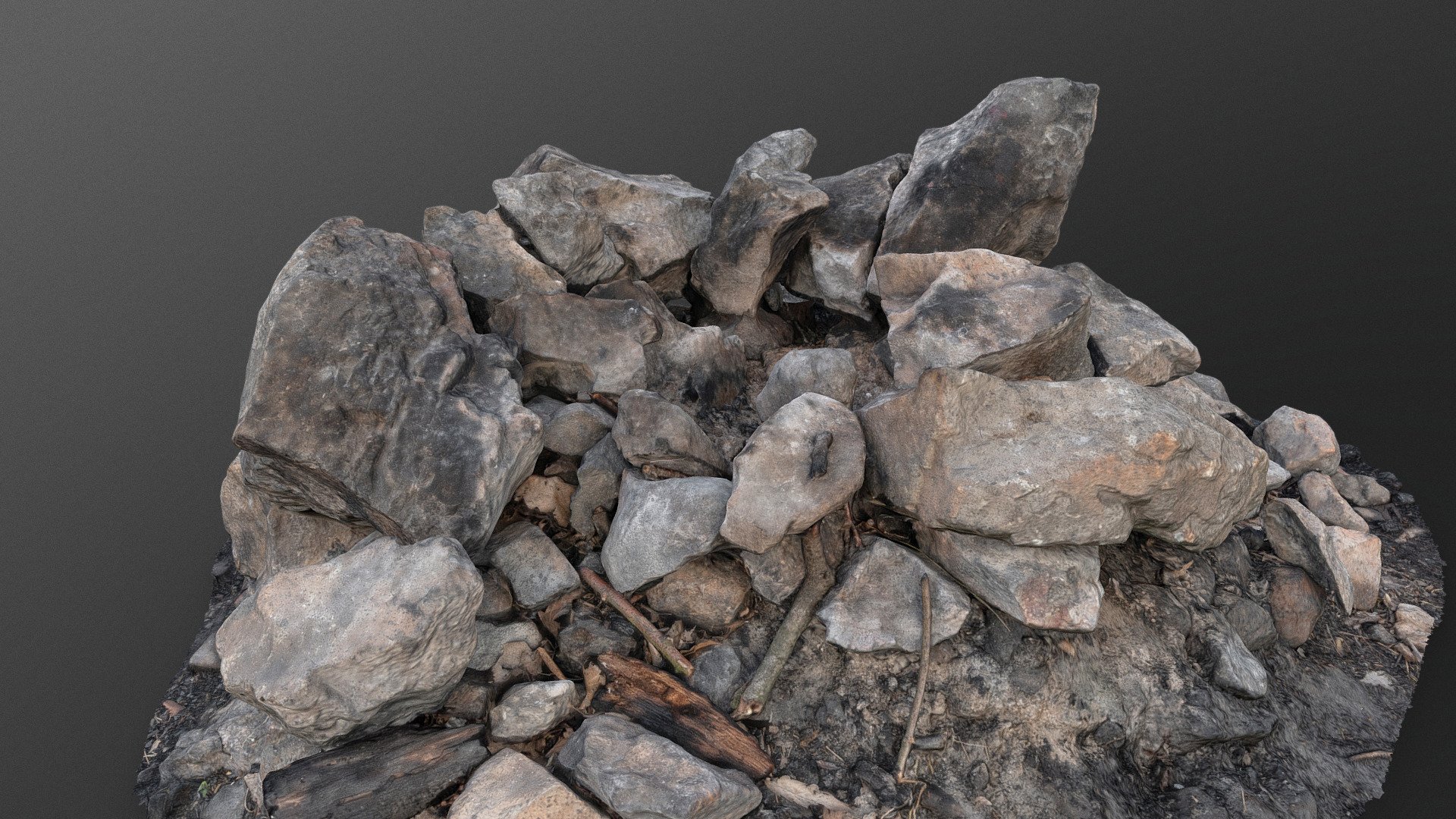 Fireplace fire pit hole in meadow forest, campfire natural made of dark stones

photogrammetry scan (150x36mp), 3x16k textures + hd normals - Fireplace fire pit hole campfire of dark stones - Buy Royalty Free 3D model by matousekfoto 3d model