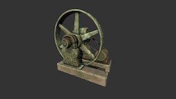Machinery Doodle bronze, machinery, motor, post-apocalyptic, rusty, ruined, machine, winch, corroded, overgrown, asset, 3dsmax