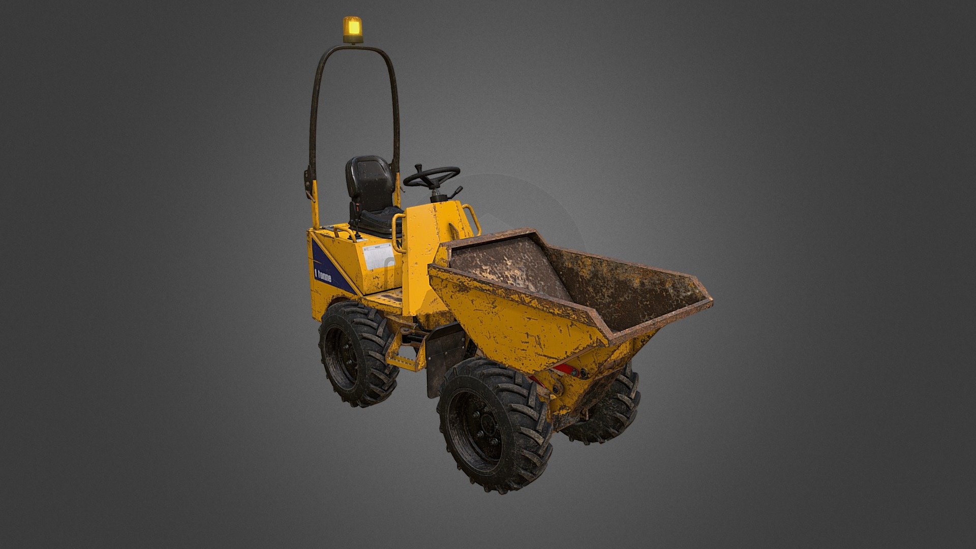 1 Tonne Dumper - Modelled in 3DS Max and textured in Substance Painter // Artstation page:  https://www.artstation.com/artwork/XvQO3 - 1 Tonne Dumper - 3D model by AlexHarris 3d model