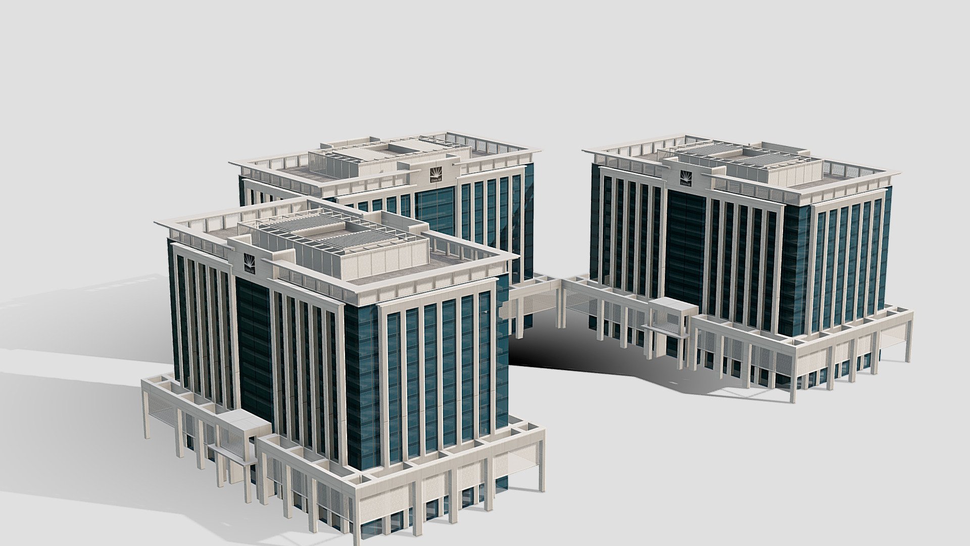 Emaar Square Buildings - Dubai - Buy Royalty Free 3D model by 1Quad (@1.Quad) 3d model