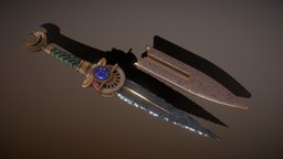 OB 02 Egyptian Necromancer Kit Obsidian Dagger