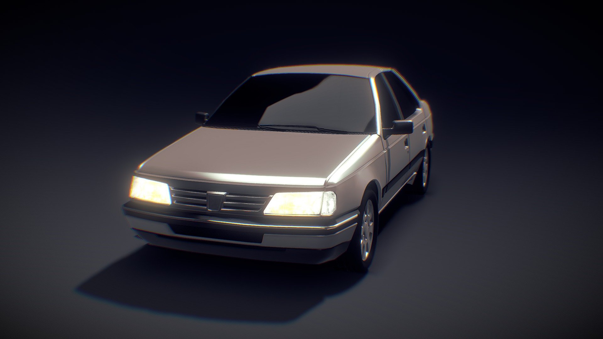 The Peugeot 405 is a large family car designed by Pininfarina and released by the French automaker Peugeot in July 1987.
It's production continued to be manufactured under licence outside France,
in countries such as Argentina, Azerbaijan, Egypt or Iran.
This model is made especifically for mobile games hence the goal was to keep it's poly count and material count as low as possible. 

This model has been created using 3dsMax.

p.s. I enabled the download option, feel free to use it in your projects even commercial ones, just don't redistribute or resell the model as is. Hope you enjoy and make great things with it 👍 - 1994 Peugeot 405 GLX (facelift version) - Download Free 3D model by Mehrdad995 (@Mehrdad995GTa) 3d model