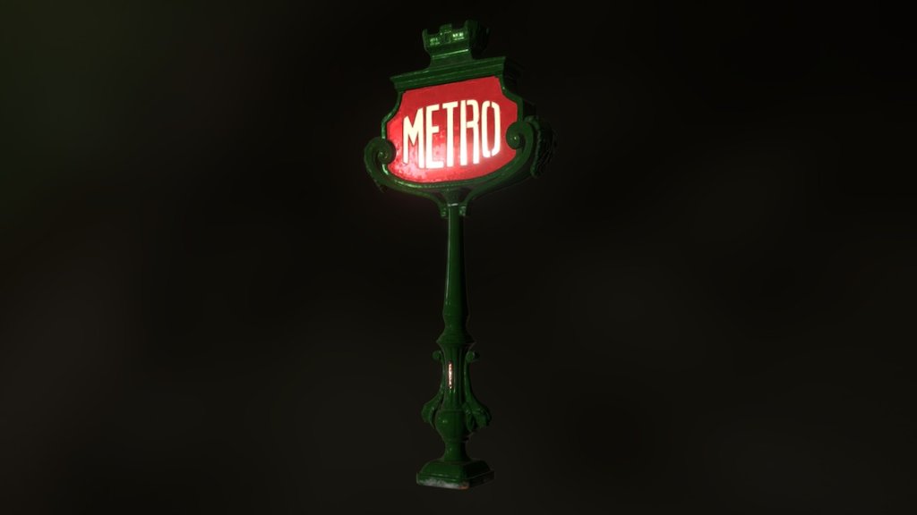 Panneau Metro - 3D model by theTrez 3d model
