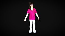 Avatar Lola V2 avatar, mixamo, structuresensor, 3d-model, unity3d, 3dscan, animation, itseez3d