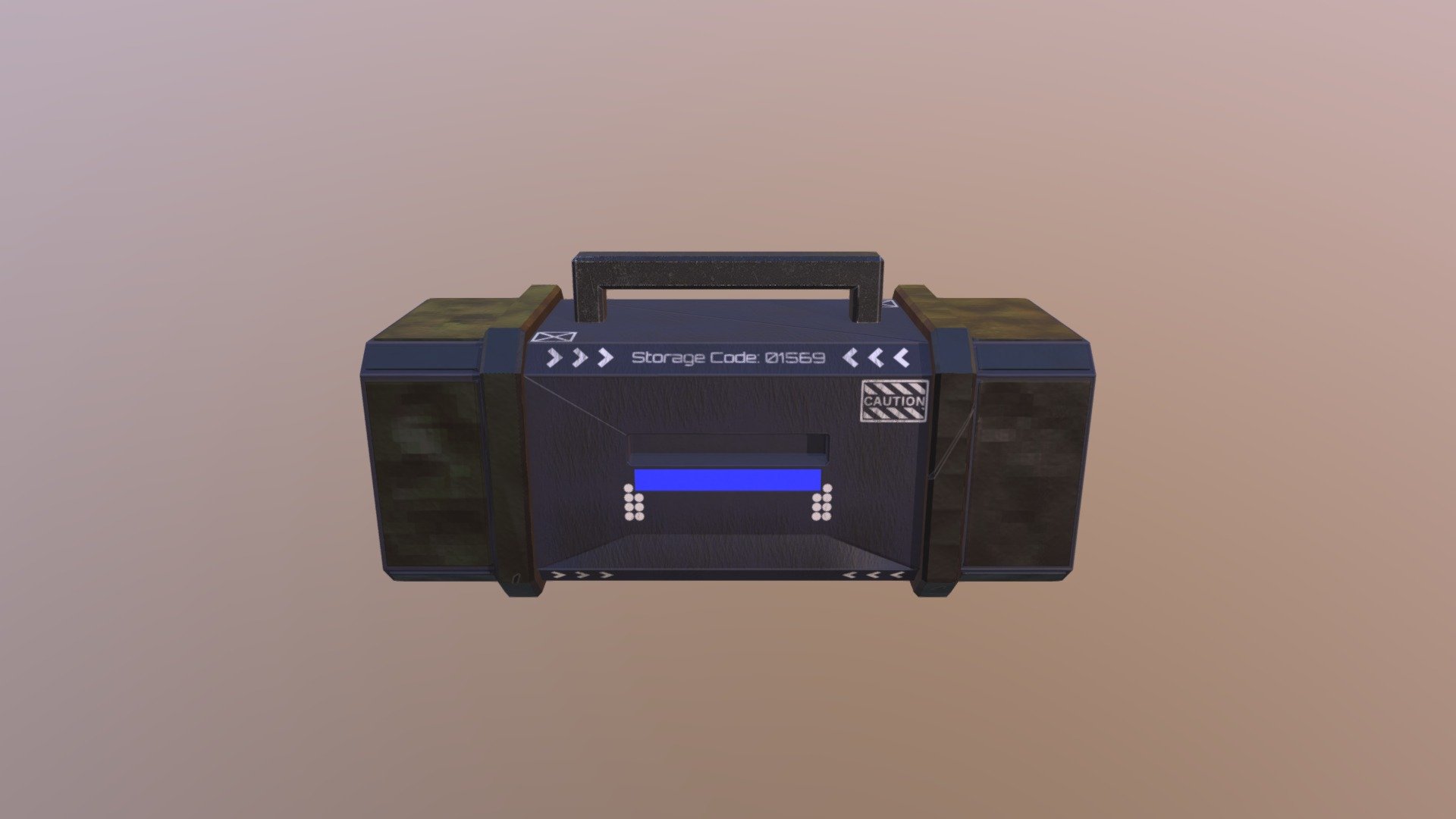 A crate i made in substance painter for a college project - Futuristic Crate - 3D model by DChapmanNextGen 3d model