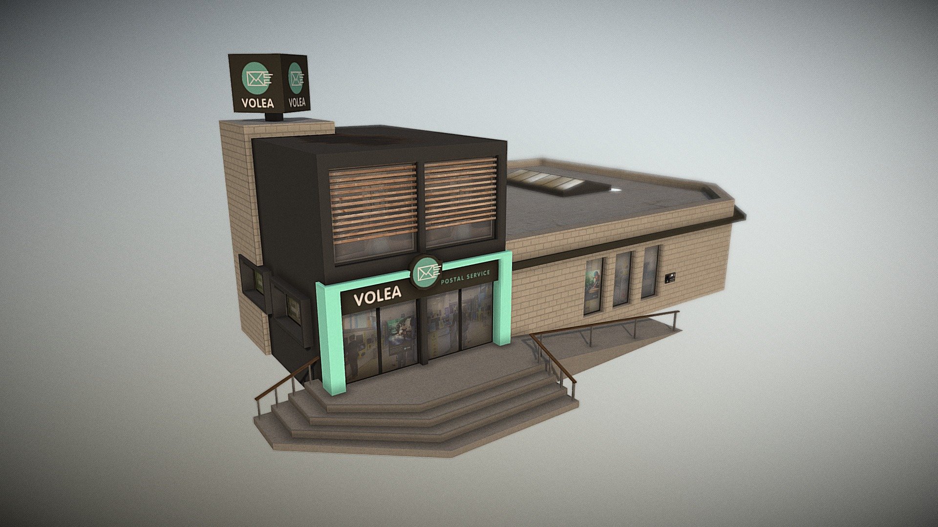 Volea post office - 3D model by GrunyStudio 3d model