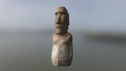 Easter Island Statue island, statue, histor, substance, maya, pbr, gameasset, zbrush