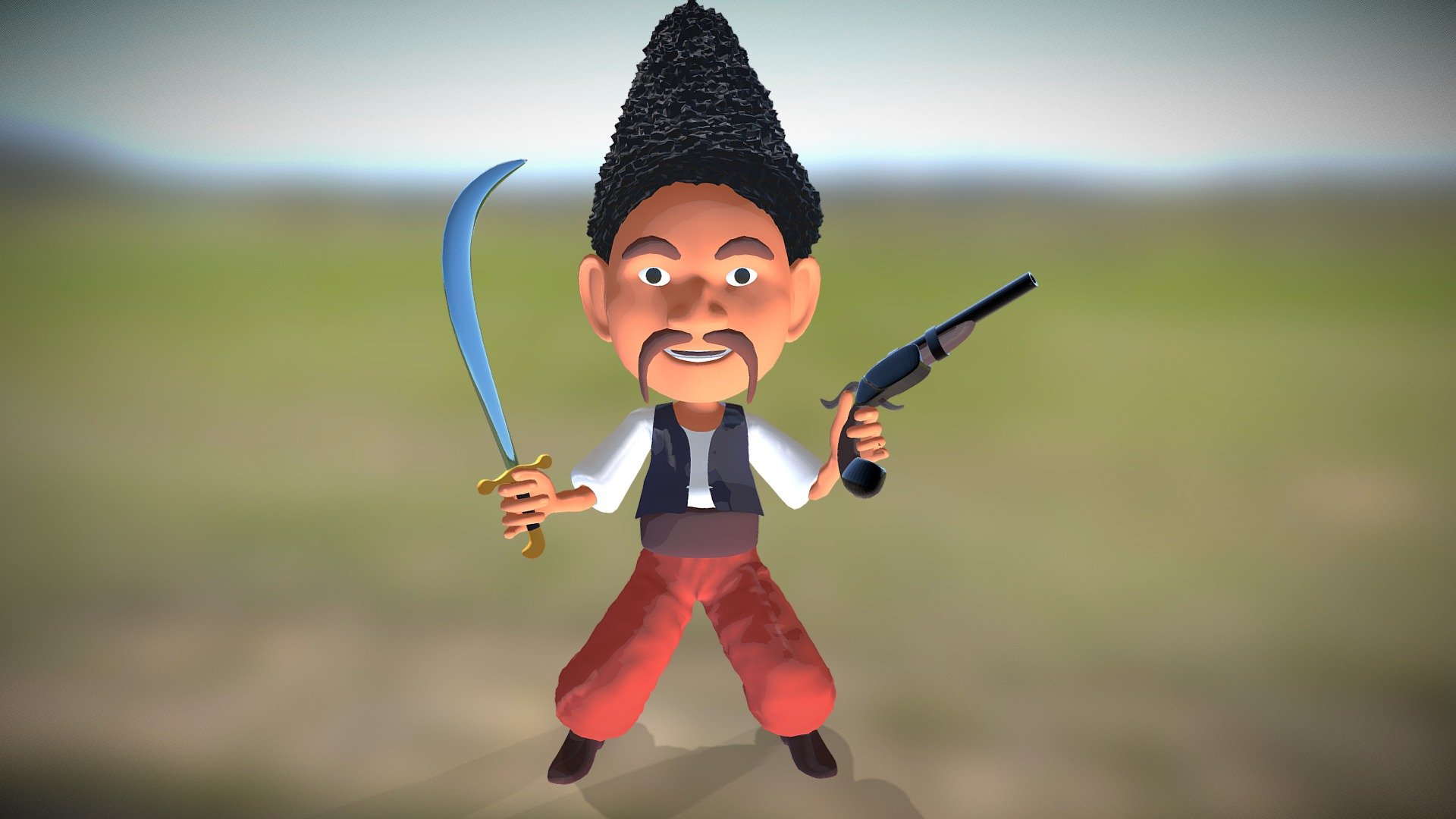Cossack Character Animated - Low Poly

Optimized for games (game ready), Suitable for close-UPS, illustrations and various renderings 3d model