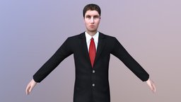 MAN 57 -WITH 250 ANIMATIONS suit, boy, people, staff, realist, coat, business, young, worker, boss, eyes, old, professional, movie, gentleman, father, gents, mens, men, game-ready, animations, business-man, dressed, character, cartoon, game, lowpoly, man, animated, blue, human, male, rigged, highpoly