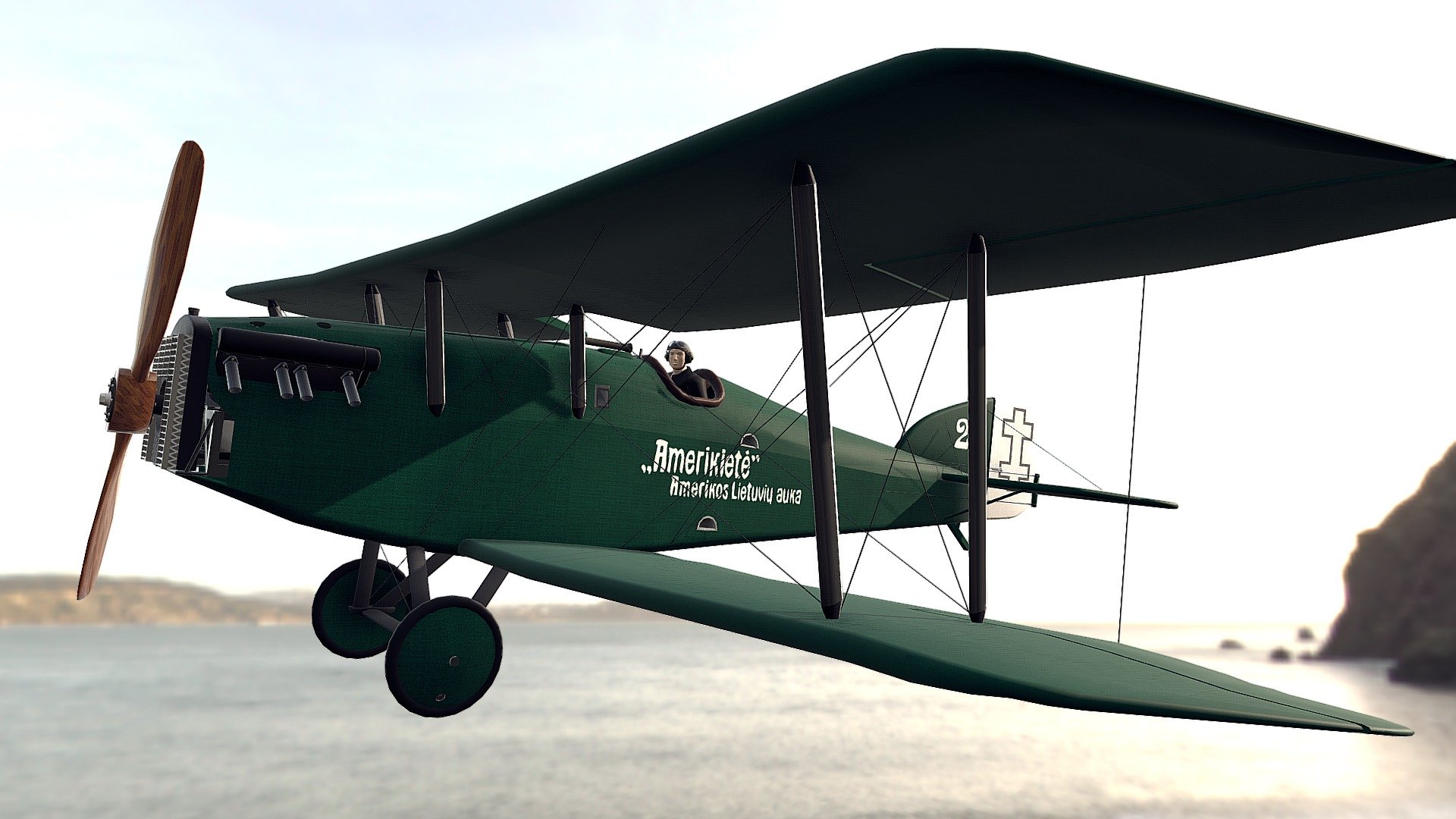 Martinsyde F.4 Buzzard 4310 'Amerikietė' 1921 - 3D model by Big Adventure (@bigadventure) 3d model