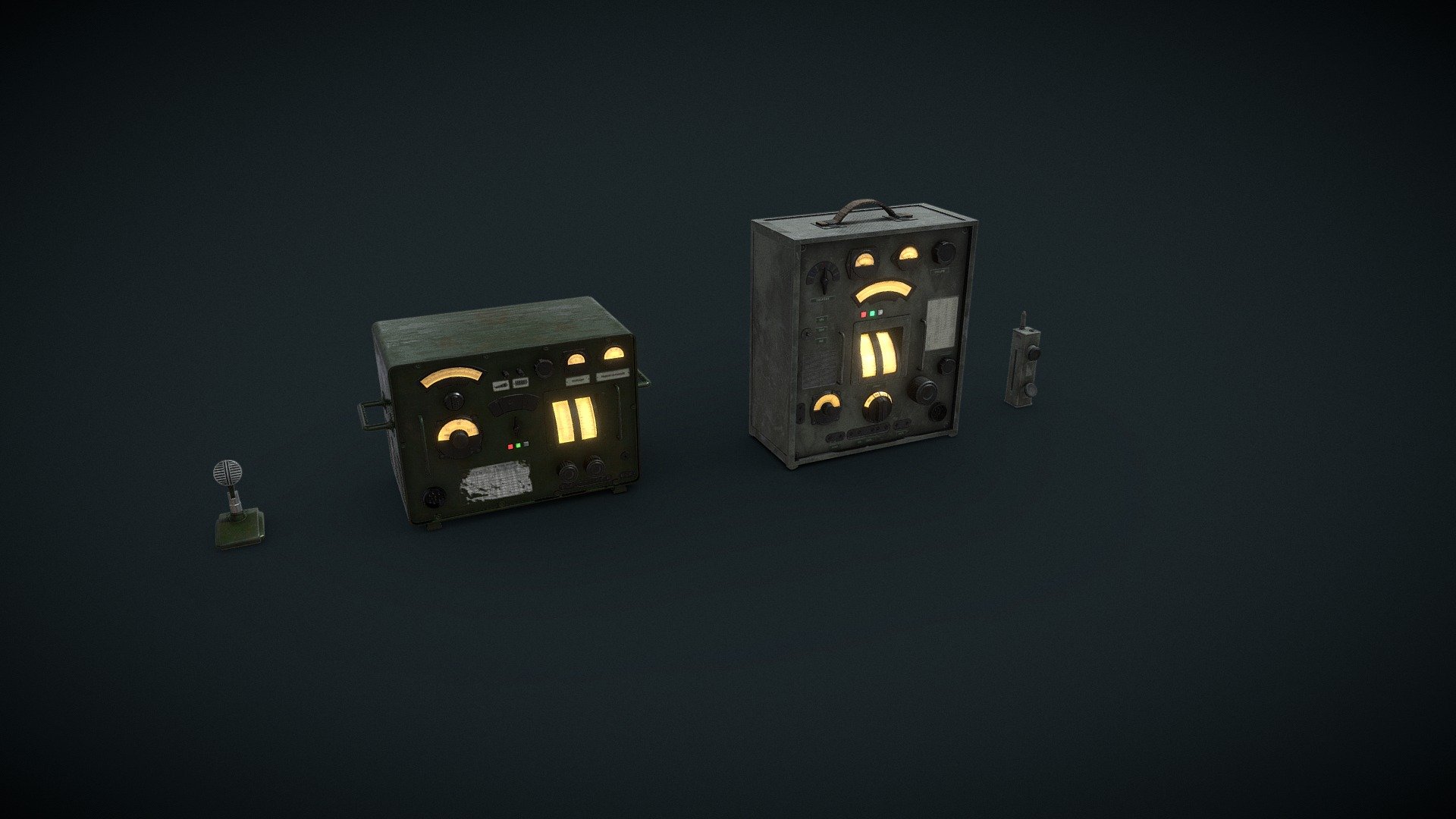 This is the Vintage WW2 HAM Radio 3d model, originally created in Blender and rendered with Cycles. High resolution textures exported out of Substance Painter . Material, meshes and texture names follow an easy to understand naming convention. The set includes a portable and stationary radio. 
Full PBR texture maps at 4K resolution:
Base color Ambient Occlusion Roughness Metalness Normal Emissive - WW2 Radio - Buy Royalty Free 3D model by Korboleev Vitalii (@korboleevv) 3d model