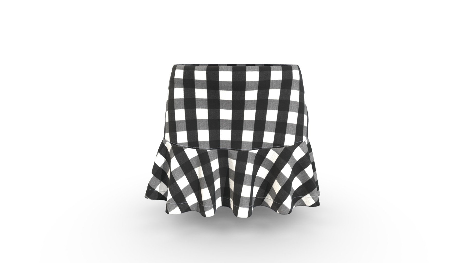 Women Fashionable Check Mini Skirt
Version V1.0

Realistic high detailed Women Skirt with high resolution textures. Model created by our unique processing &amp; Optimized for 3D web and AR / VR

SKU: BCVAR1220

Features

Optimized &amp; NON-Optimized obj model with 4K texture included


Optimized for AR/VR/MR
4K &amp; 2K fabric texture and details
Optimized model is 2.52MB
NON-Optimized model is 6.00MB
Unit measurement of obj is cm
Woven fabric &amp; print texture details included
GLB file in 2k texture size is 2.45MB
GLB file in 4k texture size is 8.05MB (Game &amp; Animation Ready)
Unit measurement of glb is meter
Suitable for web application configurator development.
Fully unwrap UV
The model has 1 material
Includes high detailed normal map
Unit measurement was inch
Triangular Mesh with 14.5k Vertices
Texture map: Base color, OcclusionRoughnessMetallic(ORM), Normal

For more details or custom order send email: hello@binarycloth.com

Website:binarycloth.com - Women Fashionable Check Mini Skirt - Buy Royalty Free 3D model by BINARYCLOTH (@binaryclothofficial) 3d model