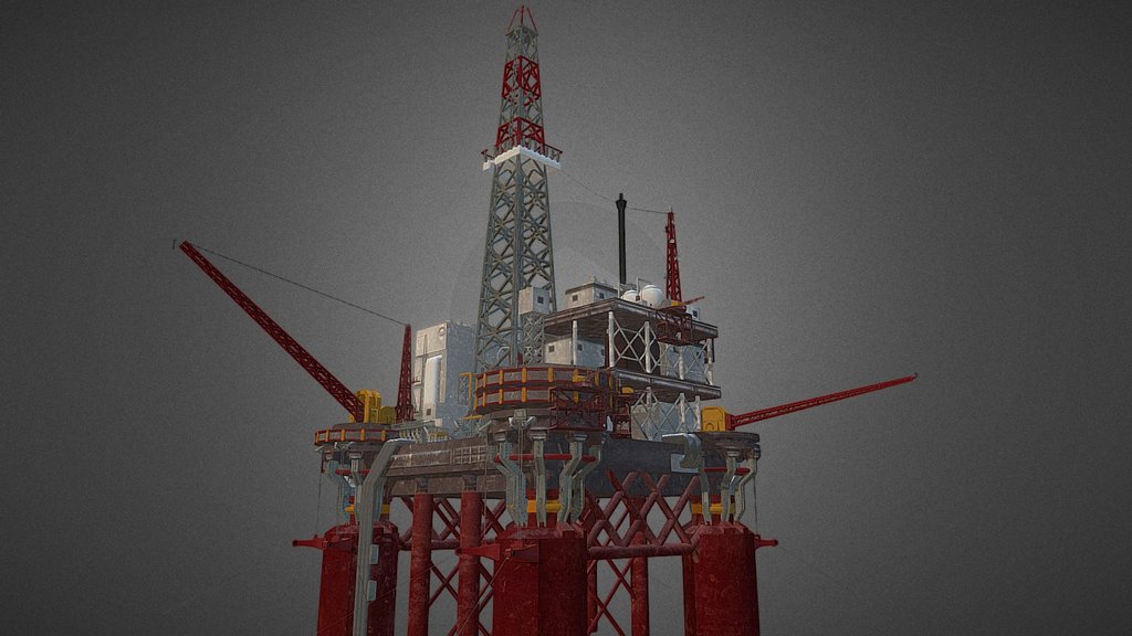 Turbosquid: -link removed- - Oil rig platform - 3D model by Cordy 3d model