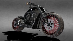 Harley Davidson V Rod Custom Bike bike, 3dart, modified, modification, autodeskmaya, 3dartist, modifiers, harley-davidson, custombike, substancepainter, 3d, photoshop, blender, vehicle