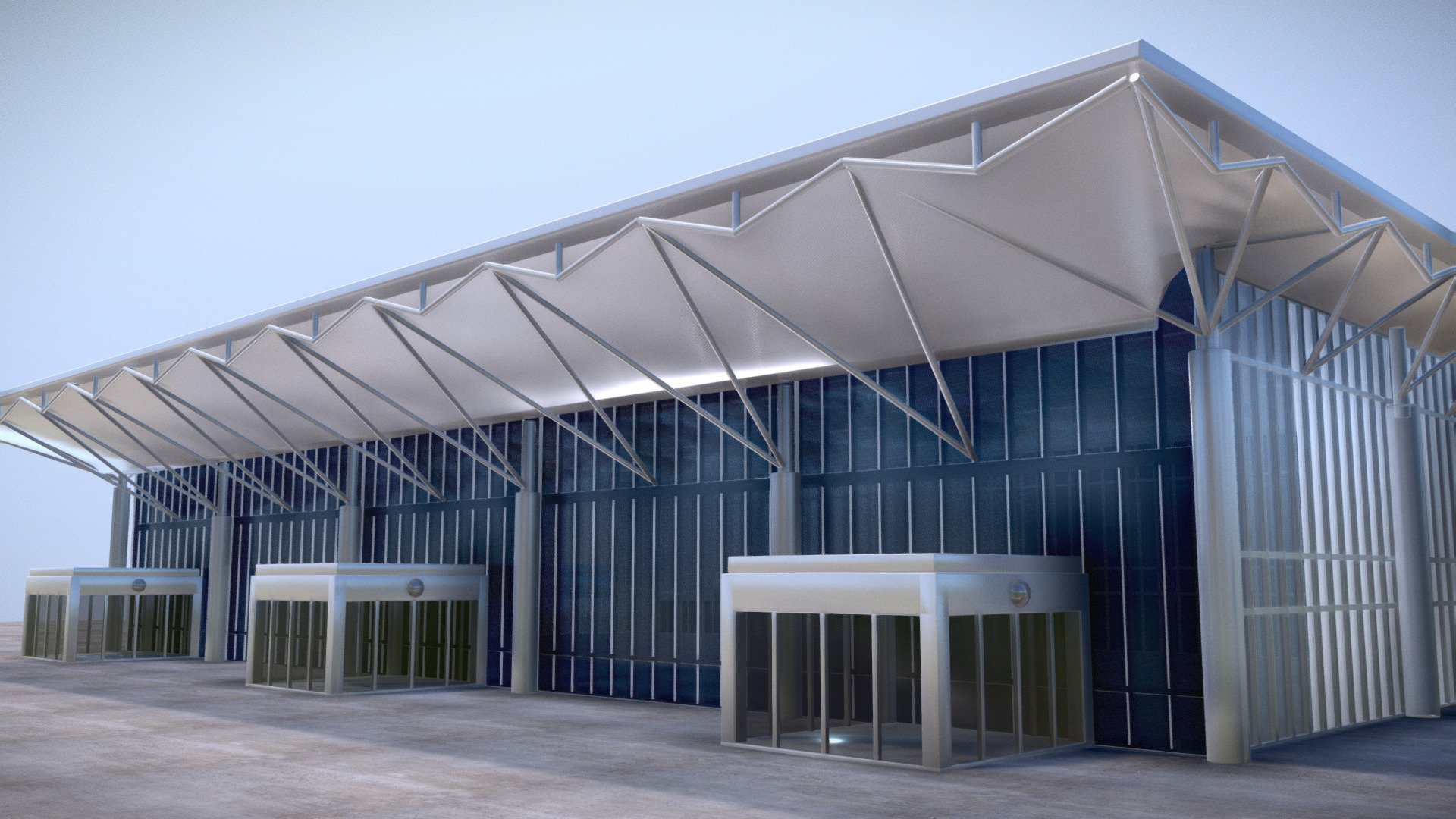 The main terminal building at Bristol Airport. This was modelled for a 3D representation of Bristol Airport. External view only.

High-poly model with medium to high-resolution texture maps published by 3ds Max.

Part of my Airport collection: https://skfb.ly/6JyCC - Terminal Building Bristol Airport - 3D model by Kanedog (@Kane33) 3d model