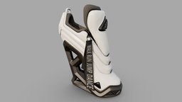 Comfy Heel (WHT & BLK) white, luxury, fashion, boot, vr, heels, productdesign, quality, luxurious, inovation, fashiondesign, conceptdesign, perforated, props-assets, digitaldesign, metaverse, props-game, clothing-design, highqualitymodel, leather-shoes, beautyful, fashion-style, madewithsubstancepainter, substancepainter, 3d, lowpoly, design, futuristic, zbrush, black, gameready, unrealengine5, fashiontechnology, maxonzbrush, metaverse-fashion, noai