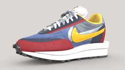 Nike Sacai LD Waffle Varsity Blue one, style, leather, white, fashion, foot, classic, shoes, nike, footwear, casual, suede, waffle, running, ld, apparel, character, sport, clothing, sacai