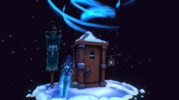 5 Minutes before "Wrath of the Lich King" warcraft, frostmourne, fanart, rpg, wooden, winter, ice, death, handpaint, roof, snow, ground, mmorpg, toilet, boots, king, metal, box, cold, worldofwarcraft, frozen, banner, ghosts, lich, zugzug, buddhist, warcraft-style, handpainted, low-poly, blender, blender3d, gameart, hand-painted, skull, sword, fantasy, halloween, wow, knight, "bones"