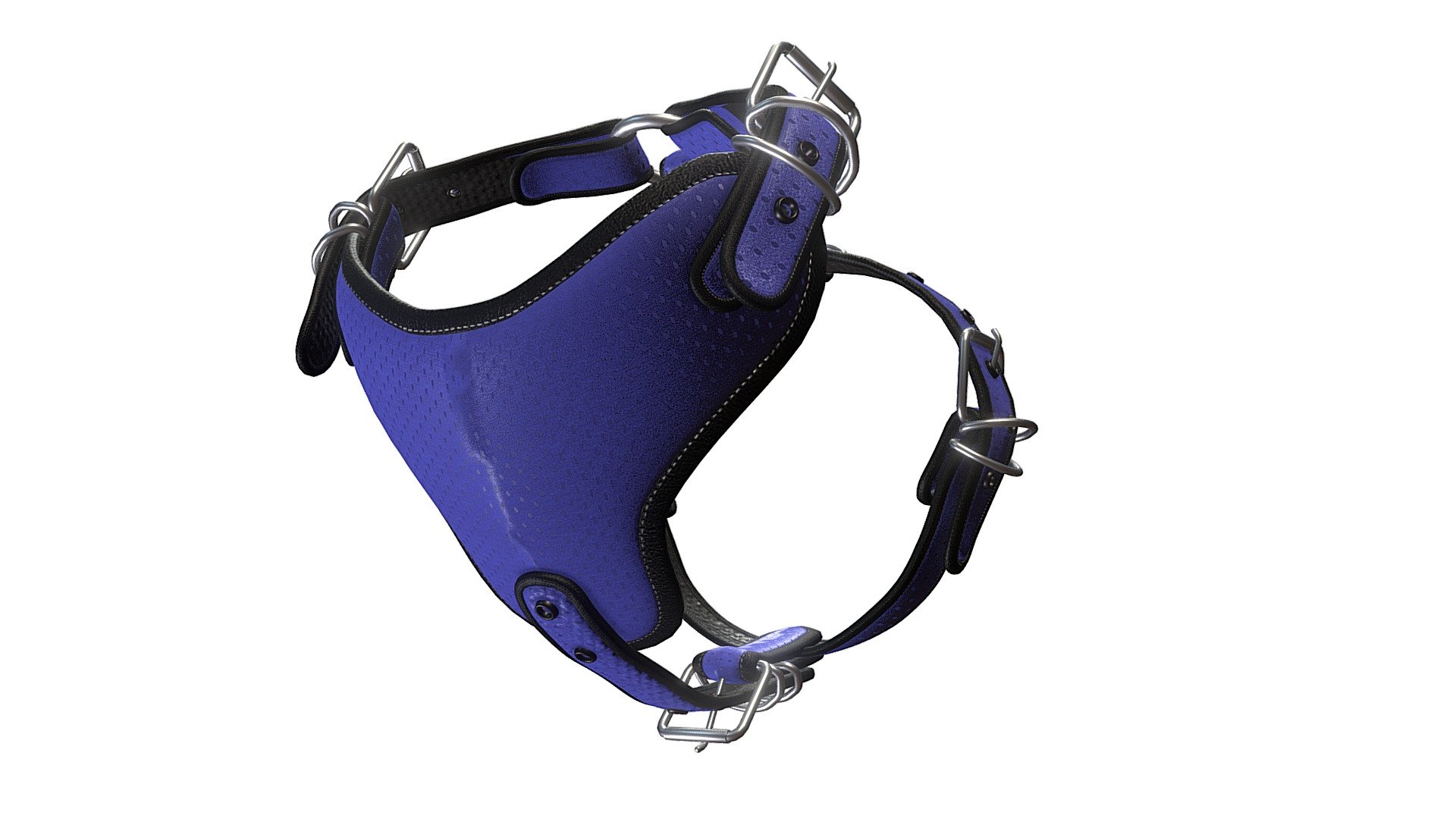 Dog Chest Harness Product for digital store viewer.

Main volumes made in Zbrush, extra elements, UV maping and texture done in Blender and PS 3d model